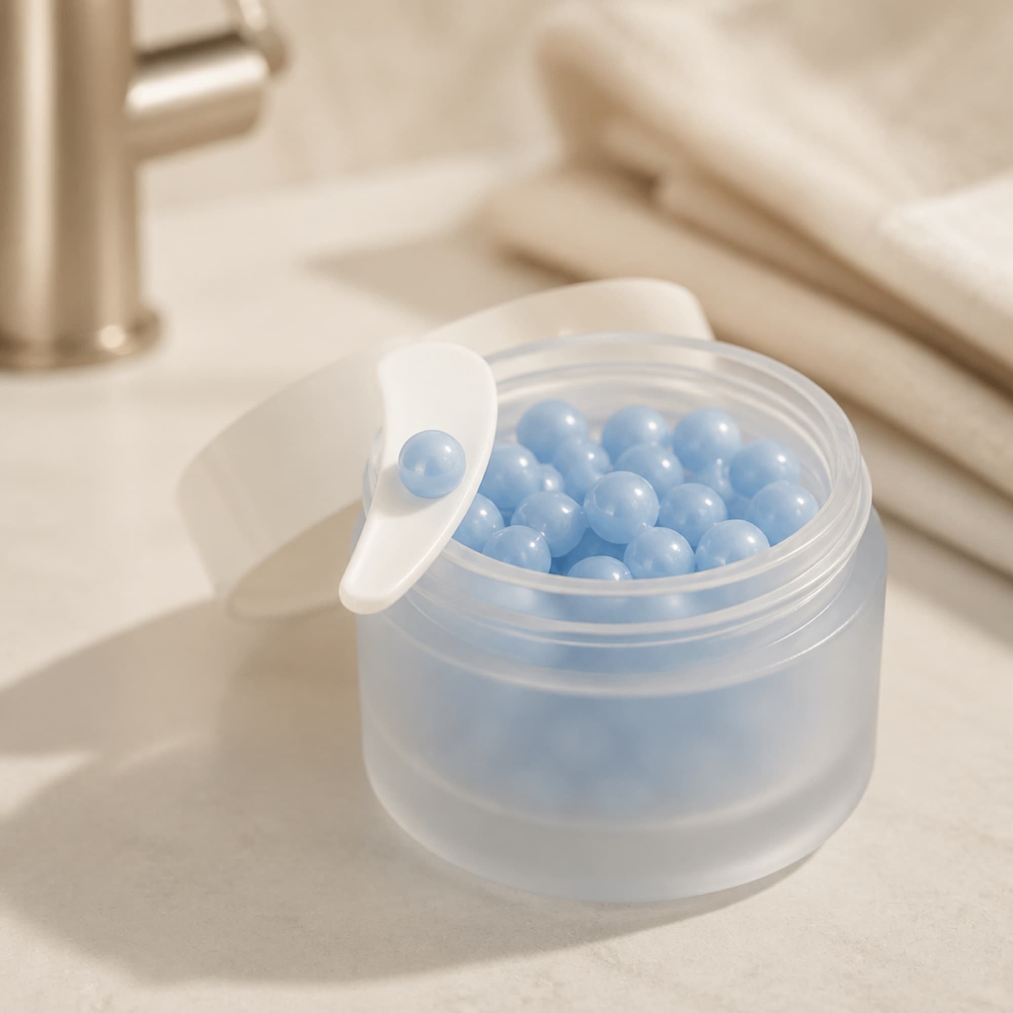 The small white scooper used with Capsule Cream